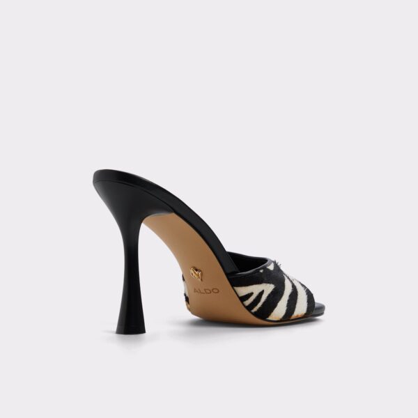 Evadalia White/Black Women's Heeled mules - 画像 (2)
