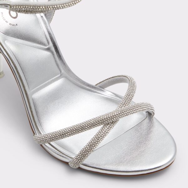 Manaelden Silver Women's Heeled Sandals - 画像 (6)