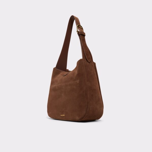 Soffiettaluxe Light Brown Leather Mixed Material Women's Shoulder Bags - 画像 (3)