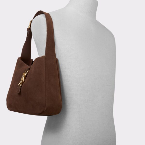 Soffiettaluxe Light Brown Leather Mixed Material Women's Shoulder Bags - 画像 (5)