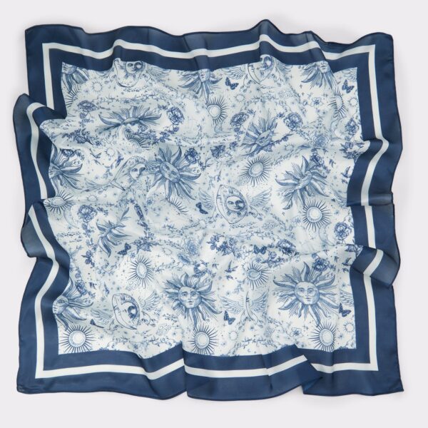 Wilse Navy Women's Scarves - 画像 (4)